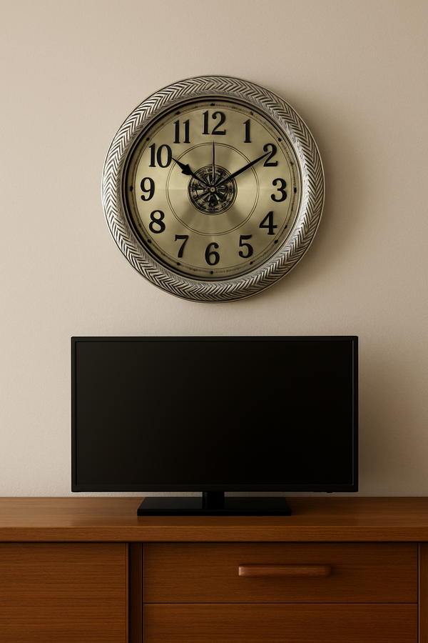 Vintage Silver Aura Clock