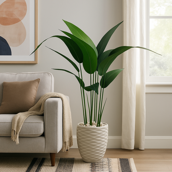 Bird of Paradise Tree with Denim Texture – 11 Leaves