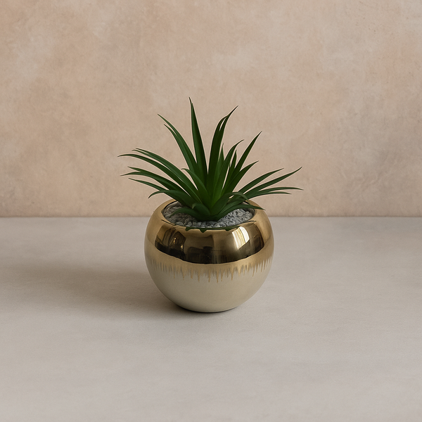 Golden Halo Plant Pot