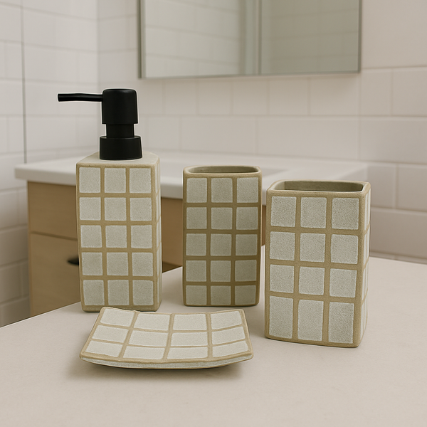 Gridstone Bathroom Set