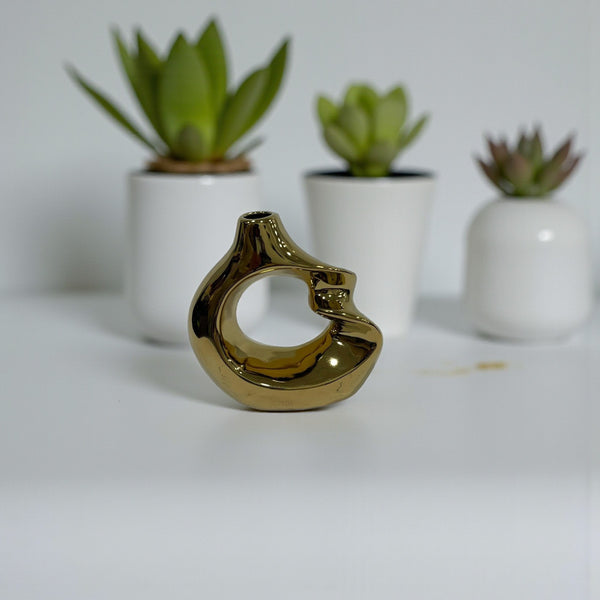 Luxe Gold Ring Vase