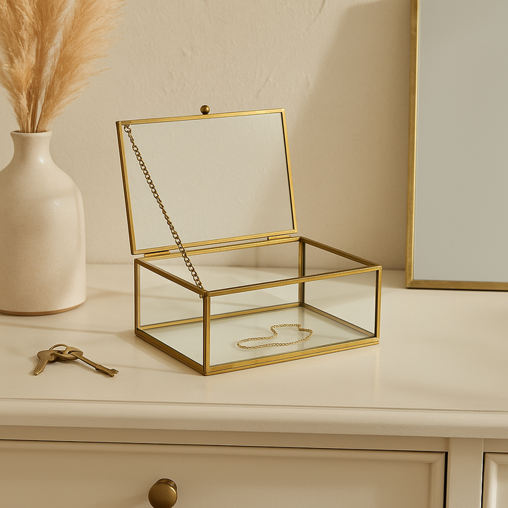 Big Golden Edge Glass Box – beyot