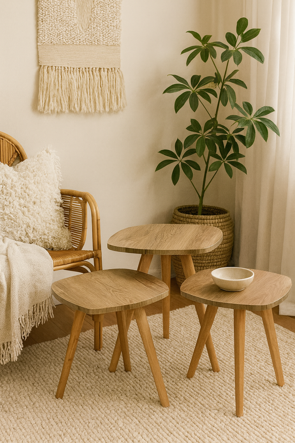 brown wooden Square tables