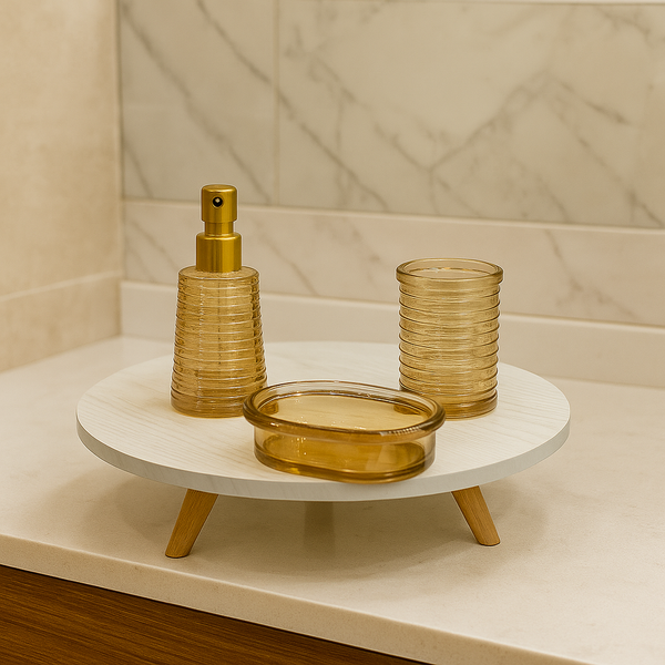 Amber Glow Bathroom Set