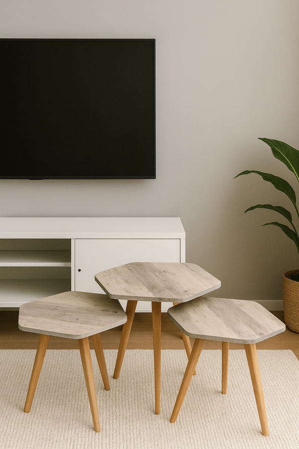 Soft Hexa Wooden Tables