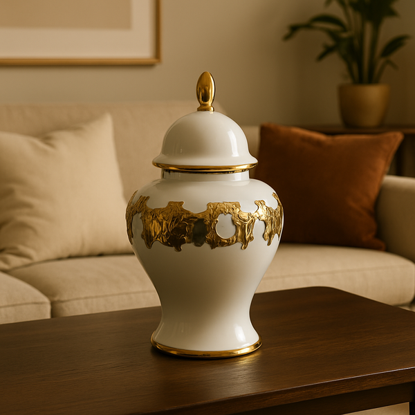 Golden Crown Ginger Jar